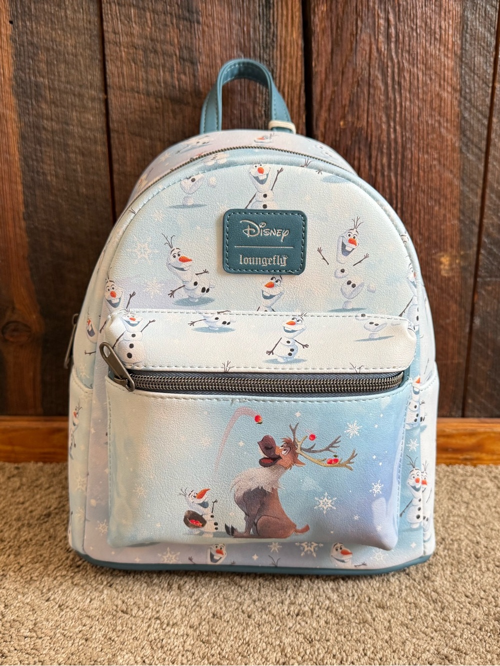 NWT Disney Loungefly Olaf & Sven Mini Backpack